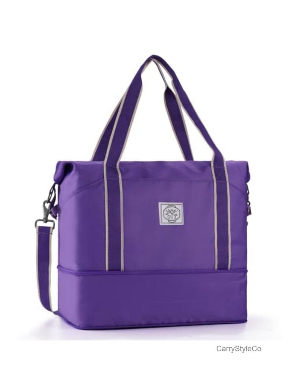 Waterproof Travel Duffel Bag Expandable Weekender Carry On with Wet Compartment